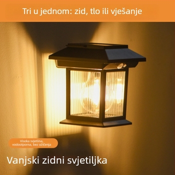 Solarna kućna sunčeva vanjska vrtna svjetiljka zidna svjetiljka punjiva vrtna utikač punjiva fenjer za cvijeće indukcijska LED vrtna svjetiljka