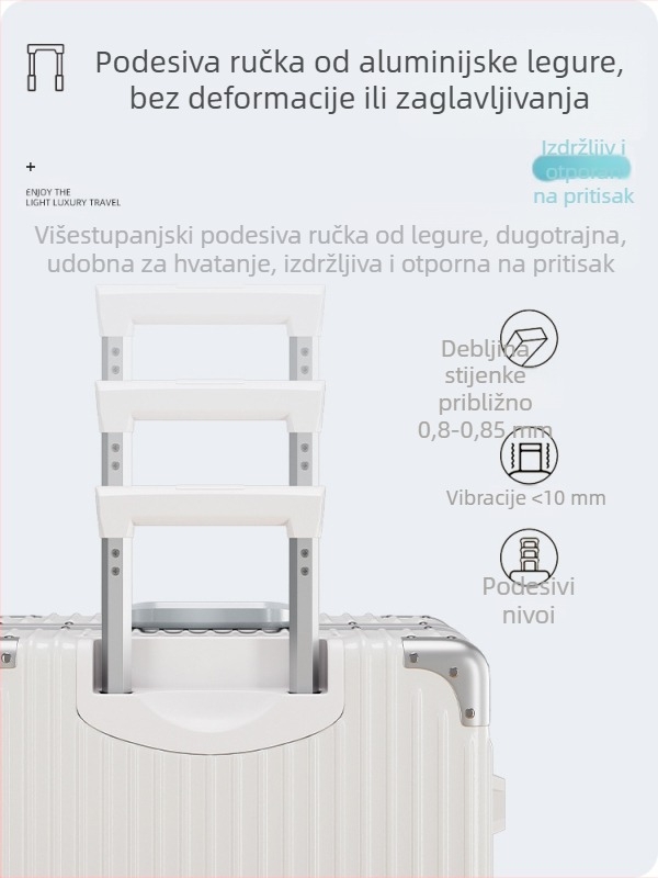 20-inčni aluminijski okvir, univerzalni kofer s kotačima za žene, retro kutija za studentske lozinke od 24 inča, veleprodaja prtljage