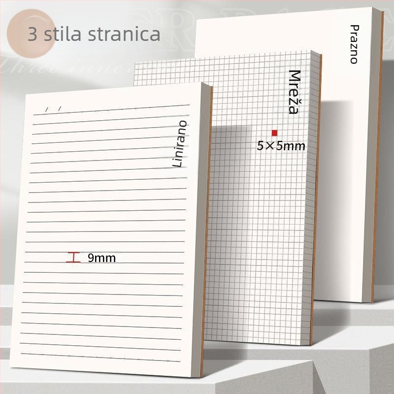 Wright bilježnica A4 vodoravna linija kraft papir uredski ljepljivi uvez A5 mala bilježnica B5 dnevnik za bilješke debela bilježnica