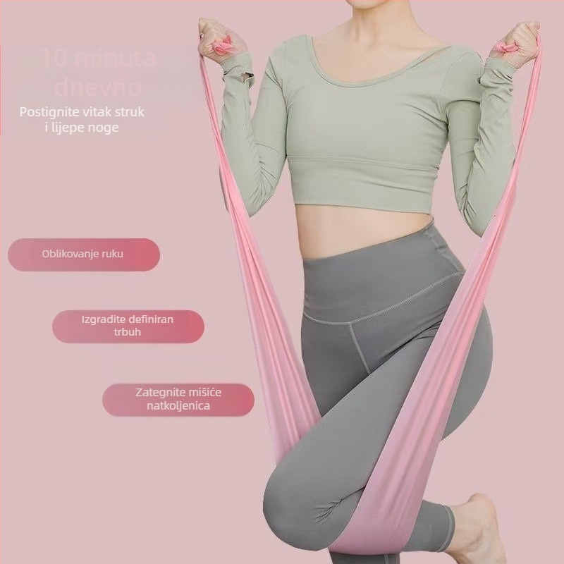 Tvornica na zalihi Tpe zatezni pojas za zatezanje, zatezni pojas za jogu, rastezljivi pojas za trening, rastezljivi pojas za otpor, veleprodaja fitness opreme