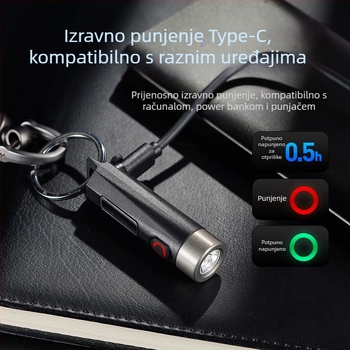 Philips Keychain Light Strong Light punjiva svjetiljka vanjska studentska višenamjenska prijenosna mini radna svjetiljka