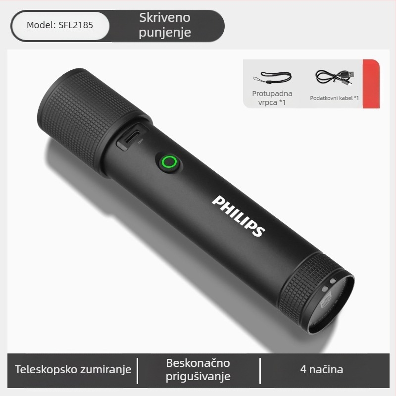 Philips Keychain Light Strong Light punjiva svjetiljka vanjska studentska višenamjenska prijenosna mini radna svjetiljka