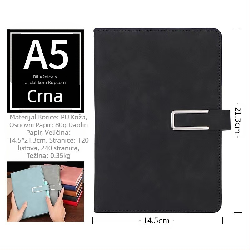 Poslovna bilježnica može se ispisati logotipom poslovni a5 horizontalni notes dnevnik podstavljeni uredski pribor bilježnica veleprodaja