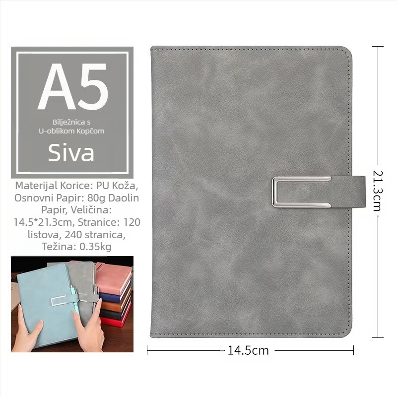 Poslovna bilježnica može se ispisati logotipom poslovni a5 horizontalni notes dnevnik podstavljeni uredski pribor bilježnica veleprodaja