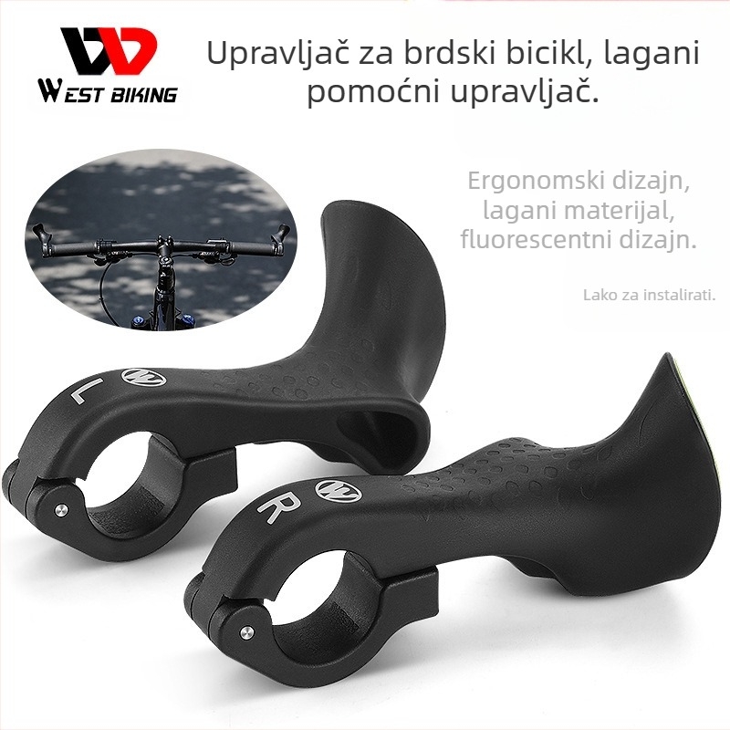 West Rider pomoćna ručka za brdski bicikl, najlonska ručka, podesiva ručka za bicikl, univerzalna ručka, pribor za vožnju