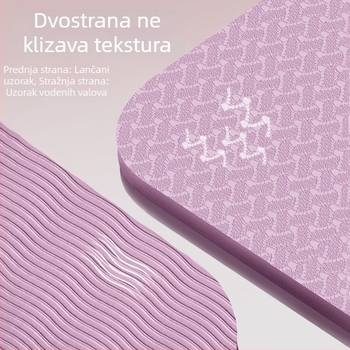 Zhenle prostirka za jogu, ekološki prihvatljiva, neklizajuća, apsorbira udarce, tiha posebna prostirka za fitness, proširena i zadebljana prostirka za kućni aerobik i ples