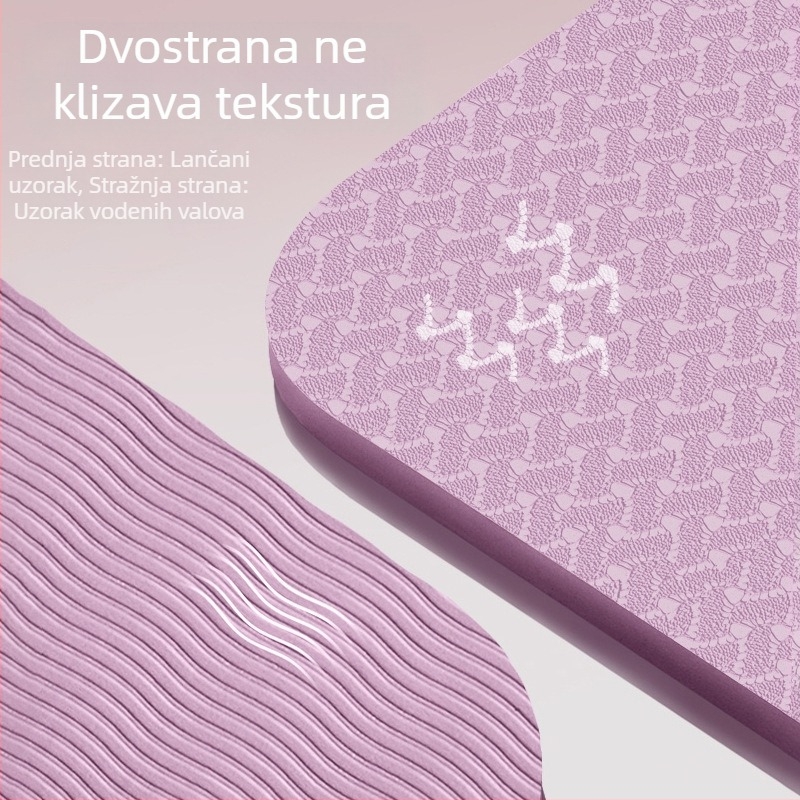 Zhenle prostirka za jogu, ekološki prihvatljiva, neklizajuća, apsorbira udarce, tiha posebna prostirka za fitness, proširena i zadebljana prostirka za kućni aerobik i ples