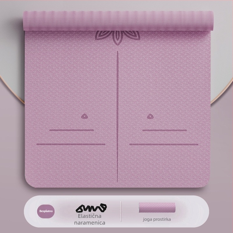 Zhenle prostirka za jogu, ekološki prihvatljiva, neklizajuća, apsorbira udarce, tiha posebna prostirka za fitness, proširena i zadebljana prostirka za kućni aerobik i ples