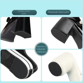 Gumena neklizajuća naljepnica otporna na habanje, naljepnica protiv habanja za petu, debela peta, prigušivač zvuka, naljepnica za petu