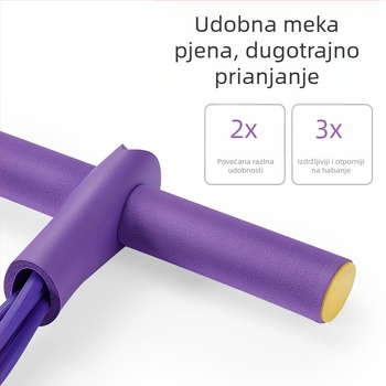 Pedala za jogu marke Shrimp s 4 cijevi, 6 cijevi, pomoćni uređaj za trbušnjake s četiri cijevi, uže za zatezanje u fitnessu