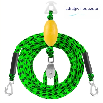 Vučno uže s dvostrukom kukom za vuču s plovkom, uže za surfanje na vodi, vučno uže za sofu, vučno uže za vuču 1