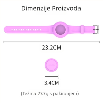 Pogodno za Apple Airtag, vodootpornu traku za zglob, torbu s crtanim likovima i našivkom za djecu.