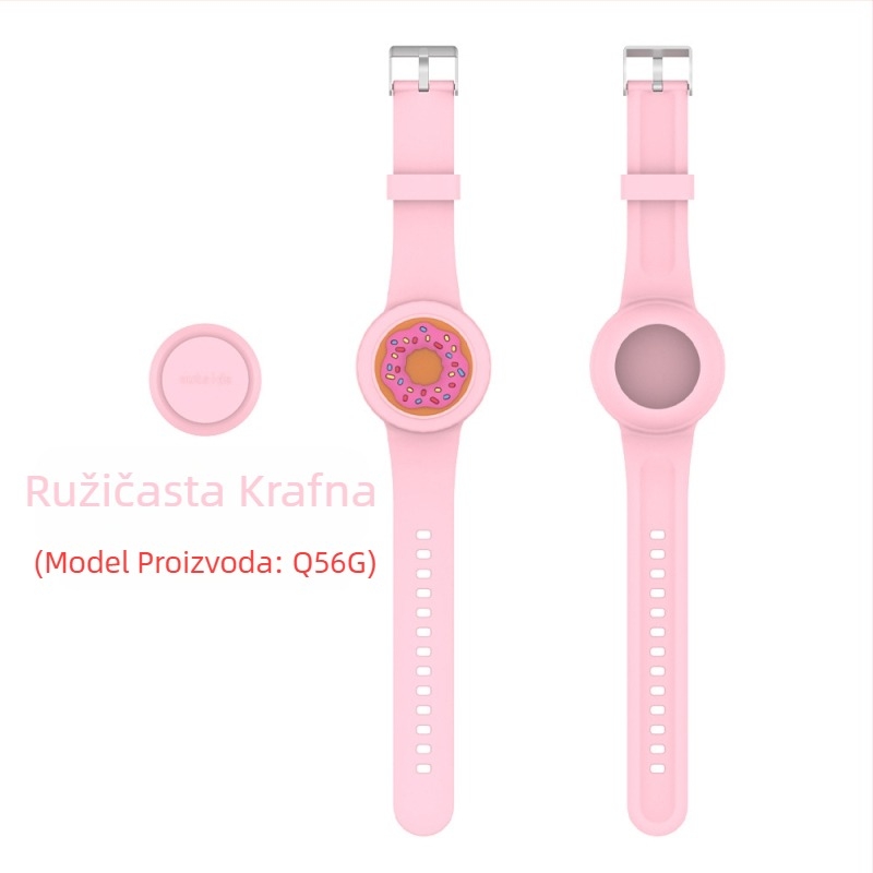 Pogodno za Apple Airtag, vodootpornu traku za zglob, torbu s crtanim likovima i našivkom za djecu.