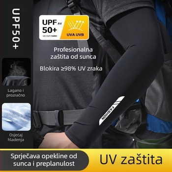 Muški navlak za ruke od ledene svile, za zaštitu od sunca, hladan osjećaj, prozračni, UV zaštita, ljetni štitnik za ruke za biciklizam