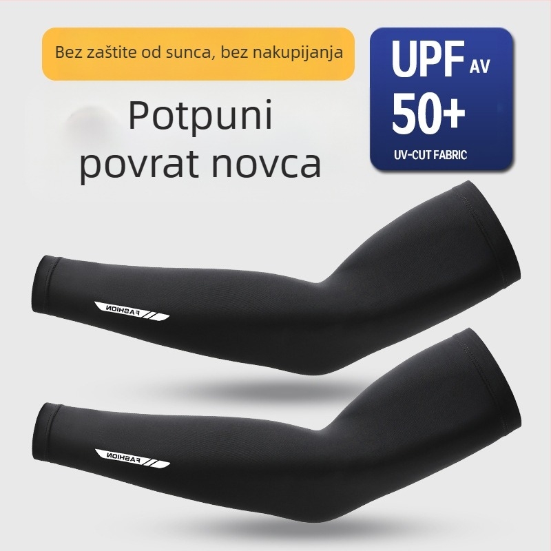Muški navlak za ruke od ledene svile, za zaštitu od sunca, hladan osjećaj, prozračni, UV zaštita, ljetni štitnik za ruke za biciklizam