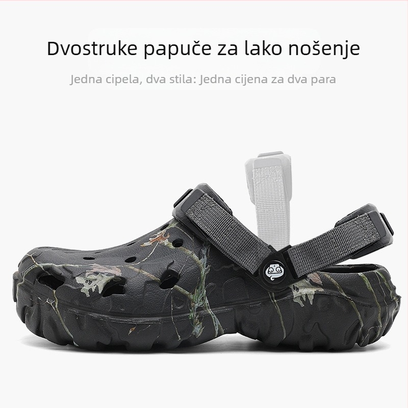 Jedna cipela, dvije cipele, moderne klompe velikih veličina s prekograničnim krojem, muška vanjska odjeća, ležerne papuče s prstima, moderne muške cipele za plažu za vanjsku upotrebu