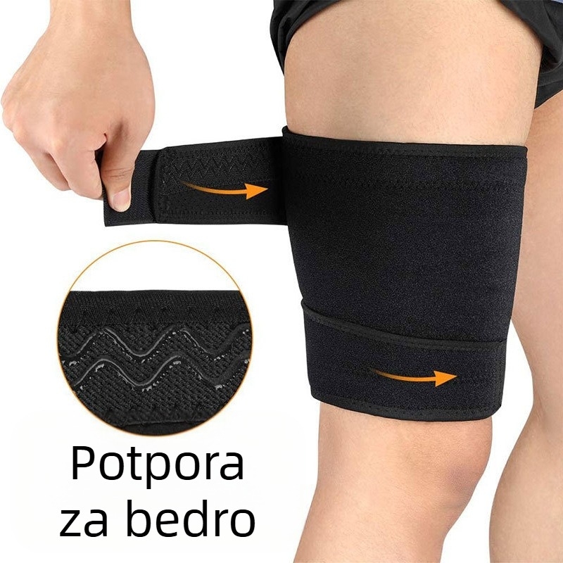Zaštita za bedra za prekogranične sportove, trčanje, dizanje utega, zaštita mišića nogu protiv istezanja, pojas za kukove, zaštita za bedra za fitness, kompresijski remen