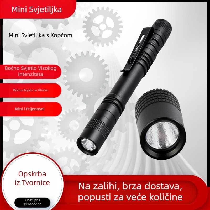 Prekogranična mini svjetiljka od aluminijske legure, kućna svjetiljka u obliku olovke, AAA vanjska snažna svjetiljka na veliko