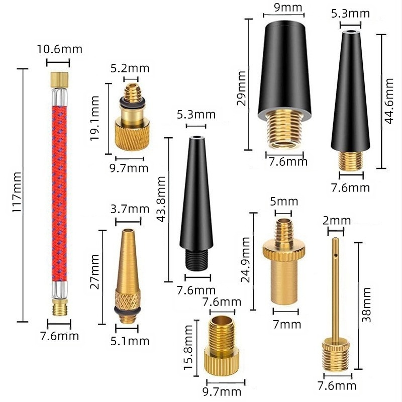 Adapter za ventil bicikla, set od 21 dijela, grupni adapter za ventil bicikla, SV AV DV, zračni ventil za bicikl