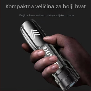 LED svjetiljka za specijalne snage, snažno svjetlo, brzo punjenje, prijenosna višenamjenska kućna svjetiljka dugog dometa, 9 ultrasvjetlih LED svjetiljki