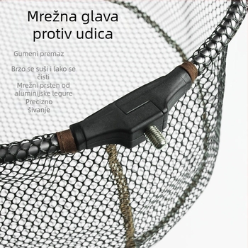 Jezerski ribolovni pribor, glava ribarske mreže, aluminijska legura, ljepilo protiv udice, konkurentna sklopiva ribarska mreža, pribor, veleprodaja