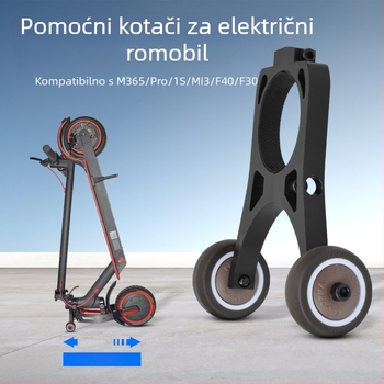 Pogodno za Xiaomi M365/1S/PRO skuter, pomoćni nosač kotača, sklopivi obrnuti nosač za pohranu, može se gurati i vući