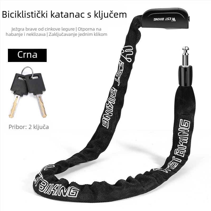 WEST BIKING brava za bicikl, protuprovalna brava za ključeve, brava za brdski bicikl, brava za električni automobil, brava za lanac na bateriju