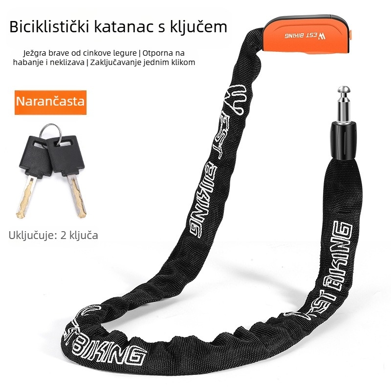 WEST BIKING brava za bicikl, protuprovalna brava za ključeve, brava za brdski bicikl, brava za električni automobil, brava za lanac na bateriju