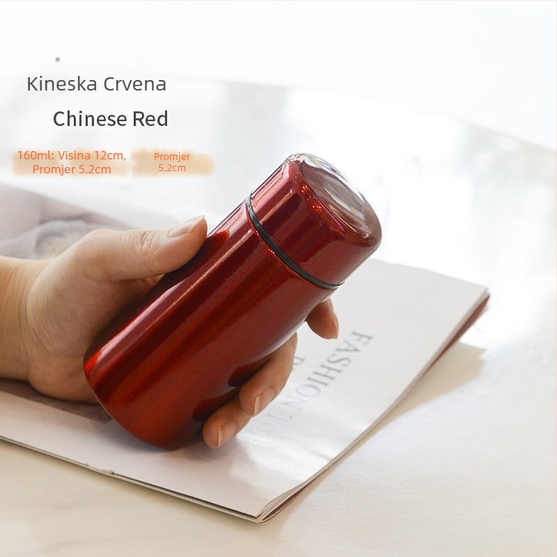 Prijenosna džepna šalica od nehrđajućeg čelika 304, mini jednostavna šalica za vodu za male djevojčice i učenice, slatka termosica