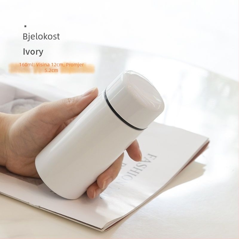 Prijenosna džepna šalica od nehrđajućeg čelika 304, mini jednostavna šalica za vodu za male djevojčice i učenice, slatka termosica