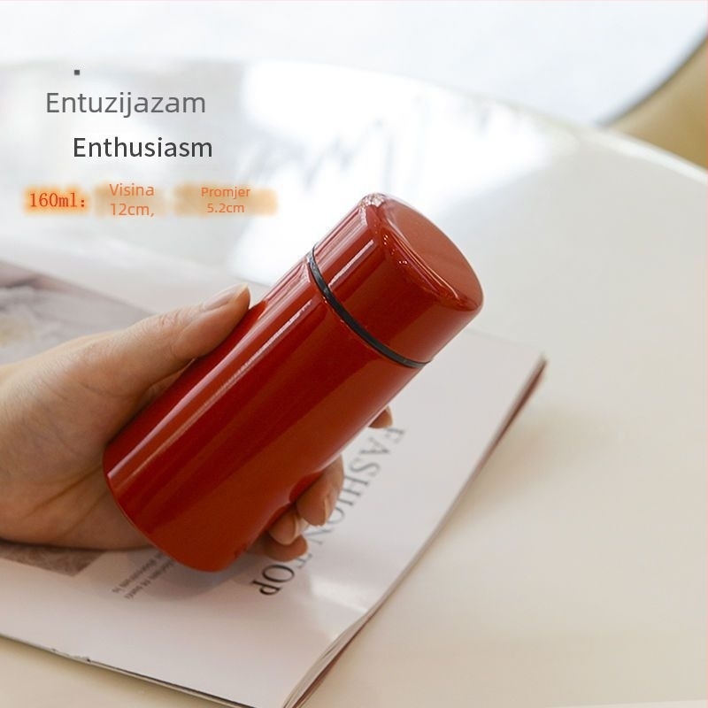 Prijenosna džepna šalica od nehrđajućeg čelika 304, mini jednostavna šalica za vodu za male djevojčice i učenice, slatka termosica