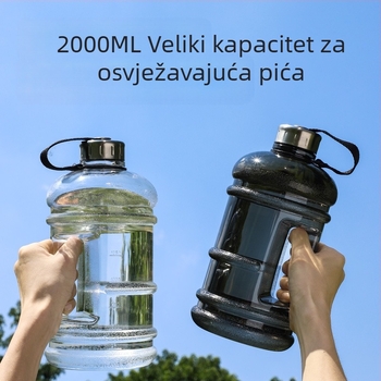 Prekogranična super velika plastična čaša za ljetni fitness, prijenosna vanjska čaša za vodu od 2,2 l, nepropusna, tona, bačva, galon, kuhalo za vodu