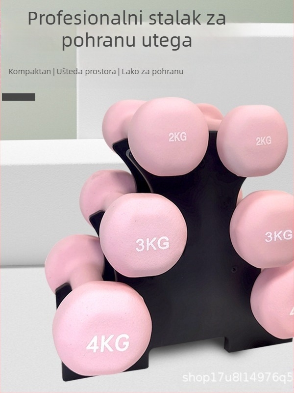 Stalak za male bučice, ženski stalak za bučice, muška fitness oprema, kućni šesterokutni mat nosač za zvono za djecu