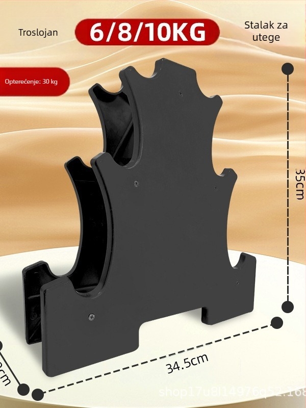Stalak za male bučice, ženski stalak za bučice, muška fitness oprema, kućni šesterokutni mat nosač za zvono za djecu