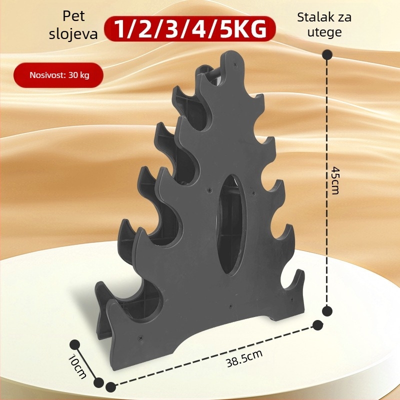 Stalak za male bučice, ženski stalak za bučice, muška fitness oprema, kućni šesterokutni mat nosač za zvono za djecu