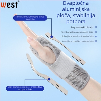 Čelična ploča za fiksiranje tetive zgloba ručnog zgloba, fiksna ortoza za zglob, remen za zglob, omotač za zglob, štitnik za zglob