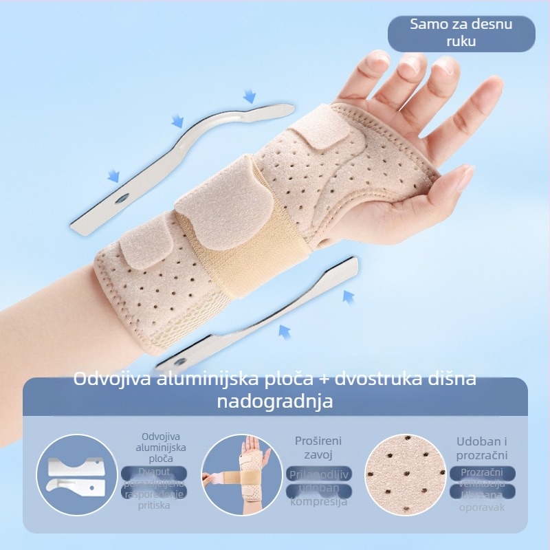 Čelična ploča za fiksiranje tetive zgloba ručnog zgloba, fiksna ortoza za zglob, remen za zglob, omotač za zglob, štitnik za zglob