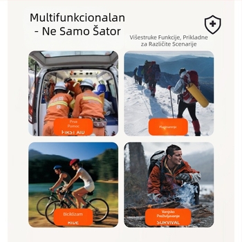 Prijenosni vanjski šator za hitne slučajeve, spašavanje u slučaju katastrofe, kampiranje, vreća za spavanje otporna na hladnoću, termalna deka, planinarenje, kampiranje, prekogranična dropshipping