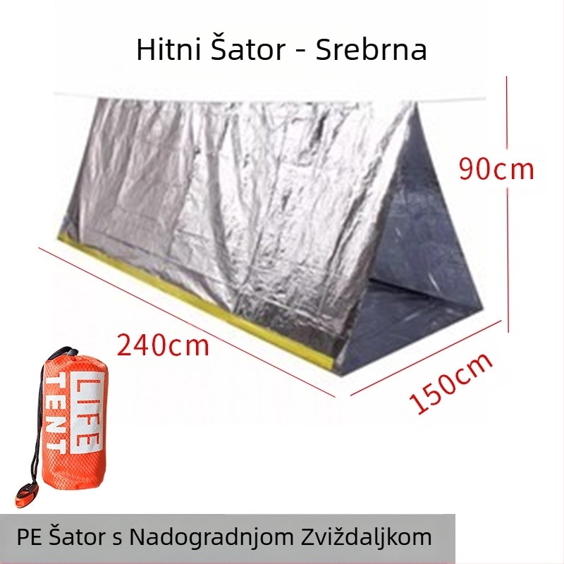 Prijenosni vanjski šator za hitne slučajeve, spašavanje u slučaju katastrofe, kampiranje, vreća za spavanje otporna na hladnoću, termalna deka, planinarenje, kampiranje, prekogranična dropshipping