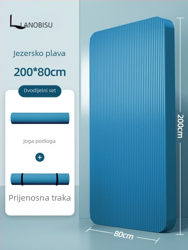 Muška fitness prostirka za početnike koja se suši s leđa, proširena i duga, neklizajuća, otporna na habanje, prostirka za jogu za sport