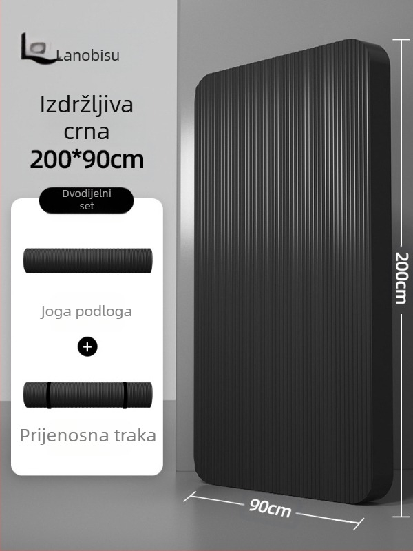 Muška fitness prostirka za početnike koja se suši s leđa, proširena i duga, neklizajuća, otporna na habanje, prostirka za jogu za sport