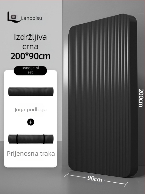 Muška fitness prostirka za početnike koja se suši s leđa, proširena i duga, neklizajuća, otporna na habanje, prostirka za jogu za sport