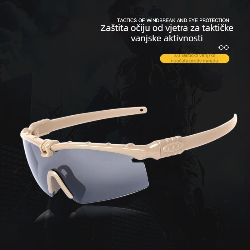 Nove taktičke 3.0 naočale za zaštitu od nereda, CS naočale za pucanje, električne naočale za vožnju bicikla, otporne na vjetar i udarce