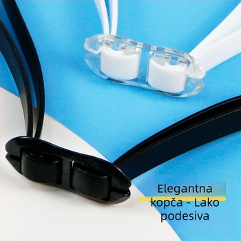 Naočale za plivanje s križnim ogledalom, galvanizirane, šarene, za zaštitu očiju, vodootporne, protiv zamagljivanja, profesionalne naočale za plivanje za trening, torba za naočale za plivanje
