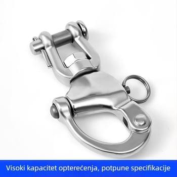 Rotirajuća opružna karika od nehrđajućeg čelika 304/316, pribor za brodsku opremu, kopča za remen, brzo otpuštanje karike, brava