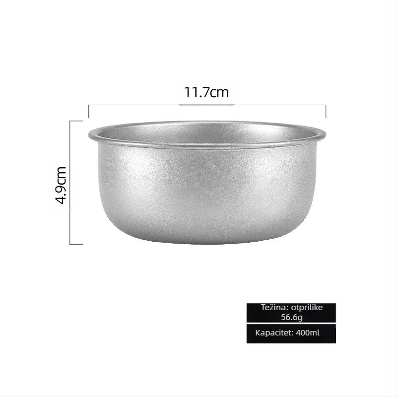 Tvornička prodaja Čista titanska zdjela Vanjsko kampiranje Titanska zdjela Posuđe za stol na otvorenom Prijenosna složena titanska zdjela