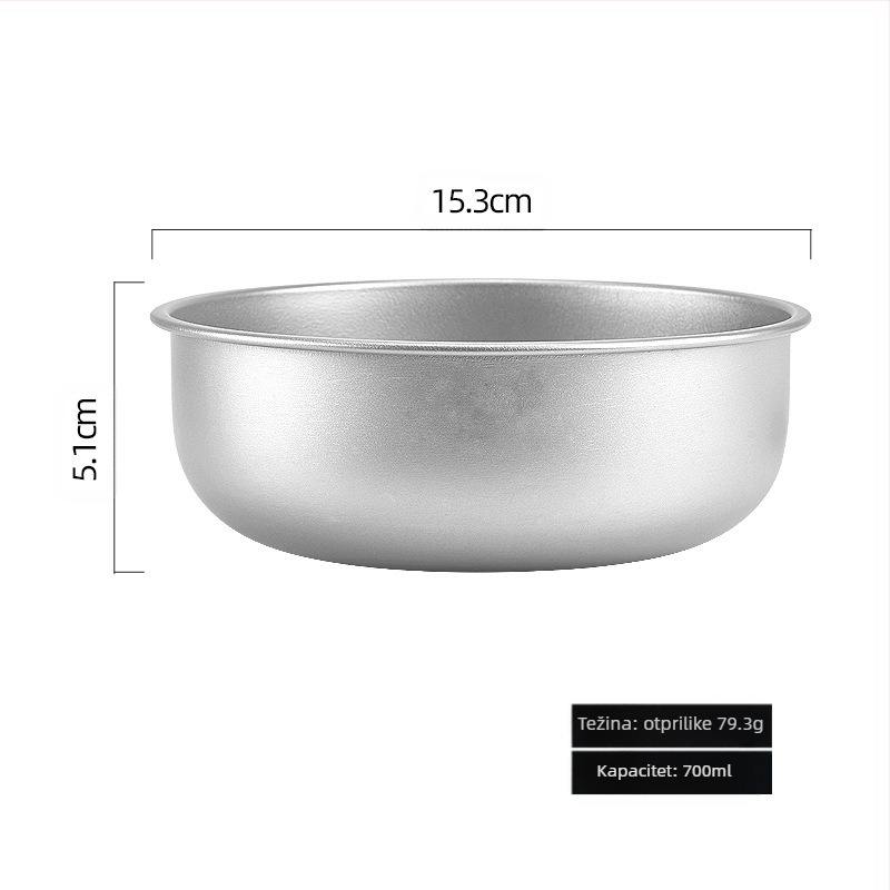 Tvornička prodaja Čista titanska zdjela Vanjsko kampiranje Titanska zdjela Posuđe za stol na otvorenom Prijenosna složena titanska zdjela