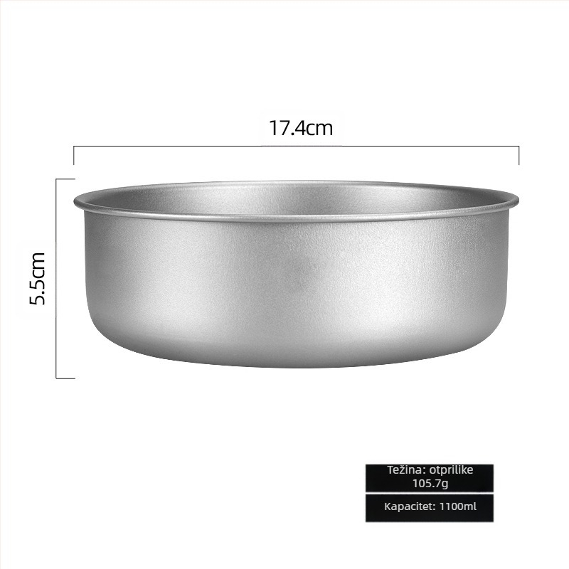 Tvornička prodaja Čista titanska zdjela Vanjsko kampiranje Titanska zdjela Posuđe za stol na otvorenom Prijenosna složena titanska zdjela