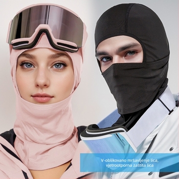 Zimska vanjska skijaška maska za motocikl, otporna na vjetar, hladnoću, topla pokrivala za glavu s flisom, šal za lice za muškarce