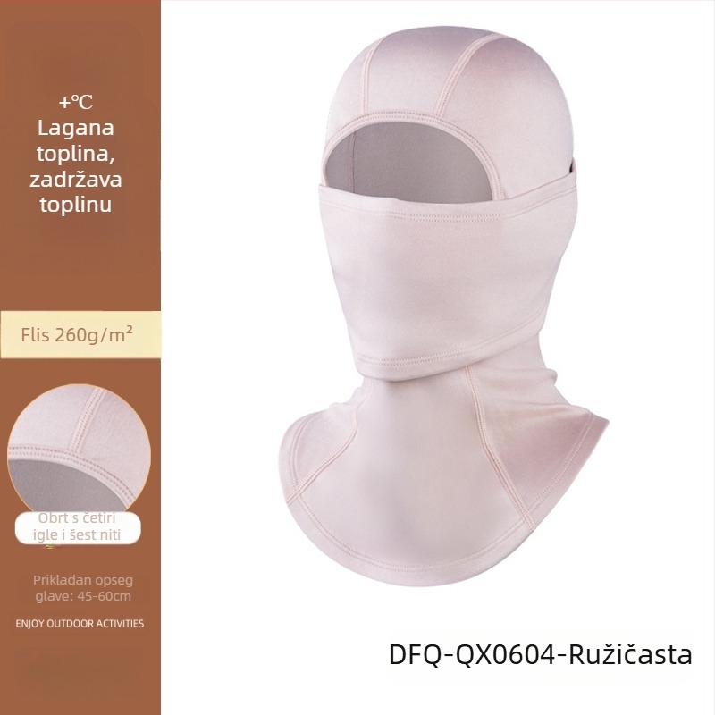 Zimska vanjska skijaška maska za motocikl, otporna na vjetar, hladnoću, topla pokrivala za glavu s flisom, šal za lice za muškarce